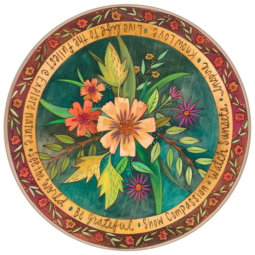 &quot;SPRIGS OF SPRING&quot; LAZY SUSAN By Sincerely Sticks