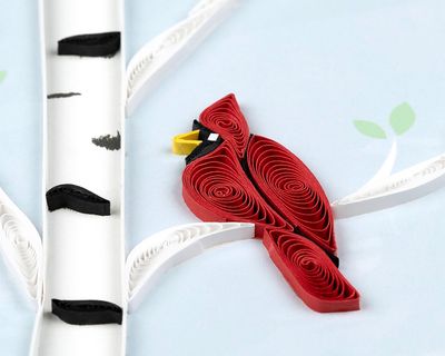QUILLED GREETING CARD | CARDINAL SYMPATHY
