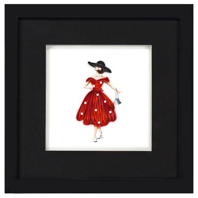 QUILLED GREETING CARD | VINTAGE LADY