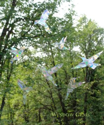 HUMMINGBIRD WINDOW CLING - PREVENT BIRD STRIKES