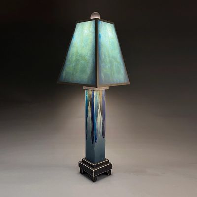 BLUE LAMP W BLUE STRAIGHT BASE