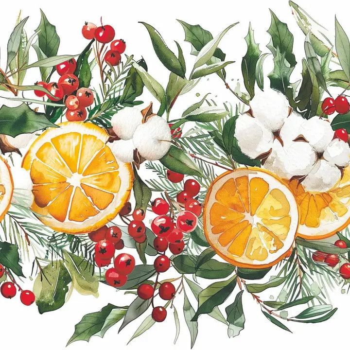 BEVERAGE NAPKIN WINTER ORANGES - 20PK
