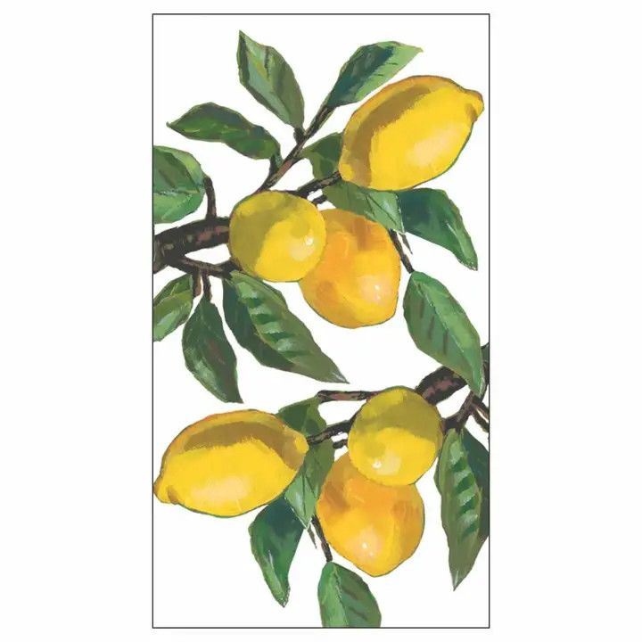 GUEST TOWEL NAPKIN LEMON MUSEE - 15PK