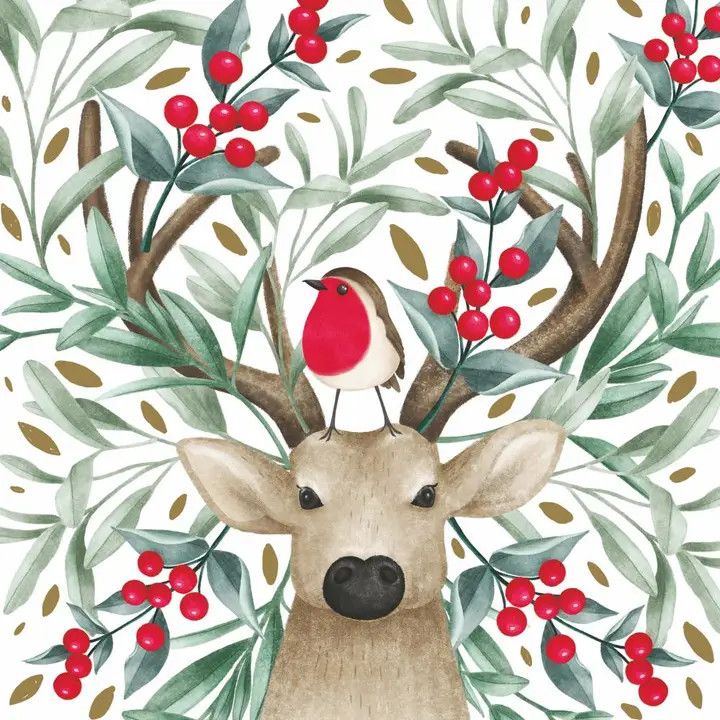 LUNCH NAPKIN BIRD AND BUCK - 20PK