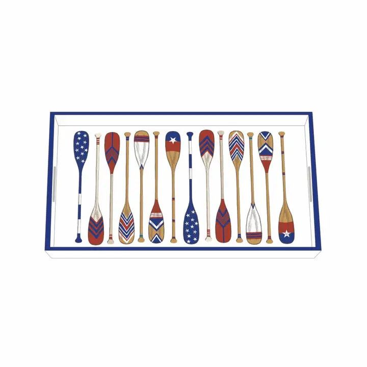 WOODEN VANITY TRAY- OUTRIGGER PADDLES