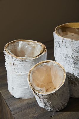 Birch Cylinder White 10" x 12"