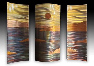 OCEAN HORIZON II COPPER TRIPTYCH