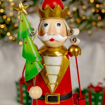 Set of 3 Assorted 2ft. Tall Metal Nutcracker Figurines "Santa's Secret Soldiers"