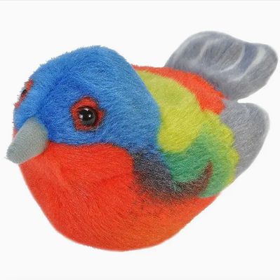 Painted Bunting Stuffed Animal W Sound 5.5&quot;