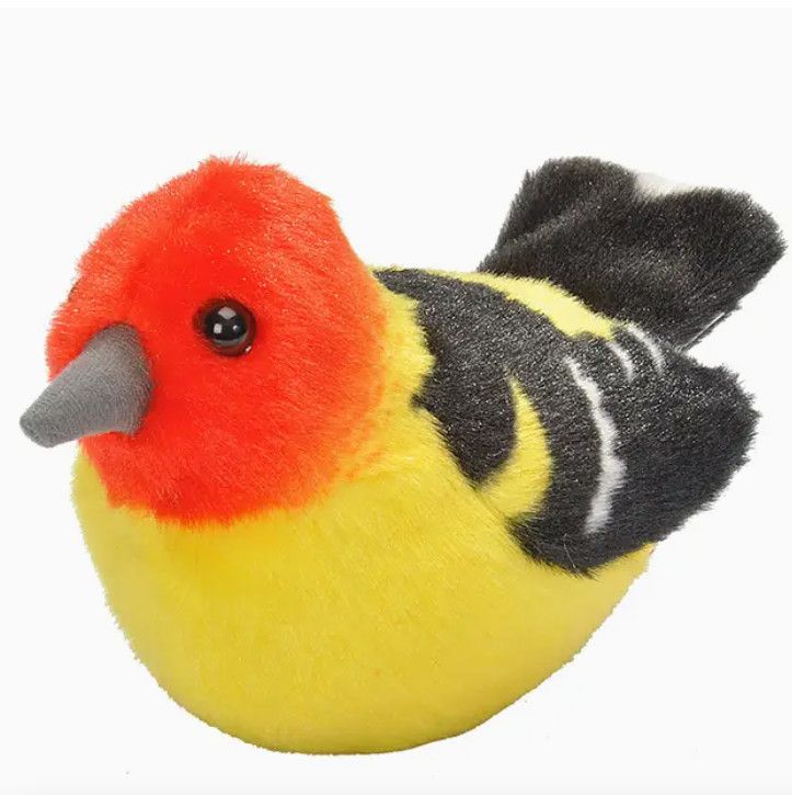 Western Tanager Stuffed Animal W Sound 5.5&quot;