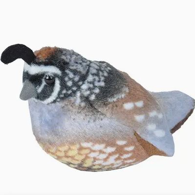 California Quail Stuffed Animal W Sound 5.5&quot;