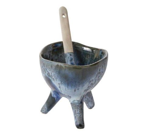 AZUL FOOTED BOWL, Size: SMALL