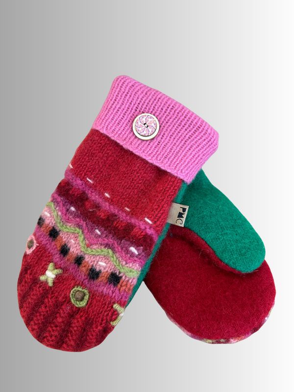 HANDMADE MITTENS - PINK PARTY