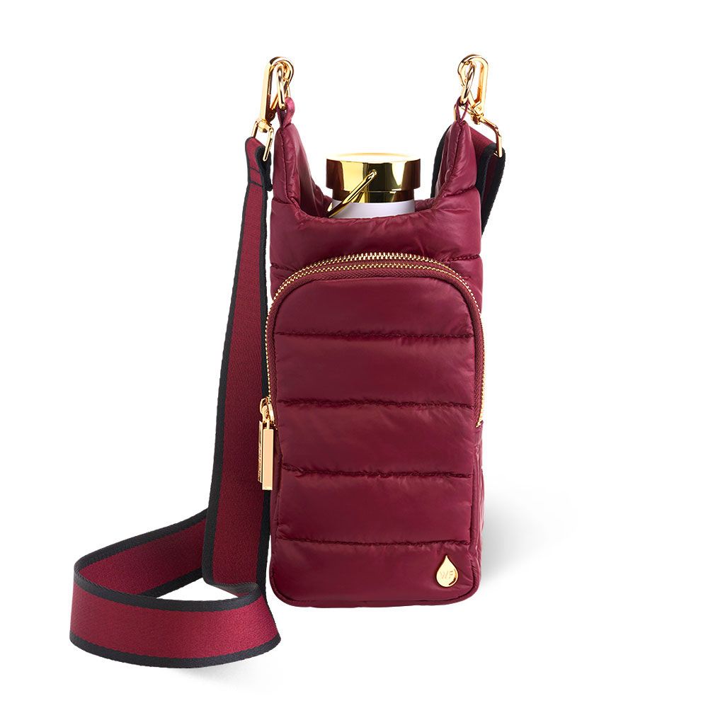 DARK CHERRY HYDROBAG W/CHERRY AND BLACK STRIPED STRAP