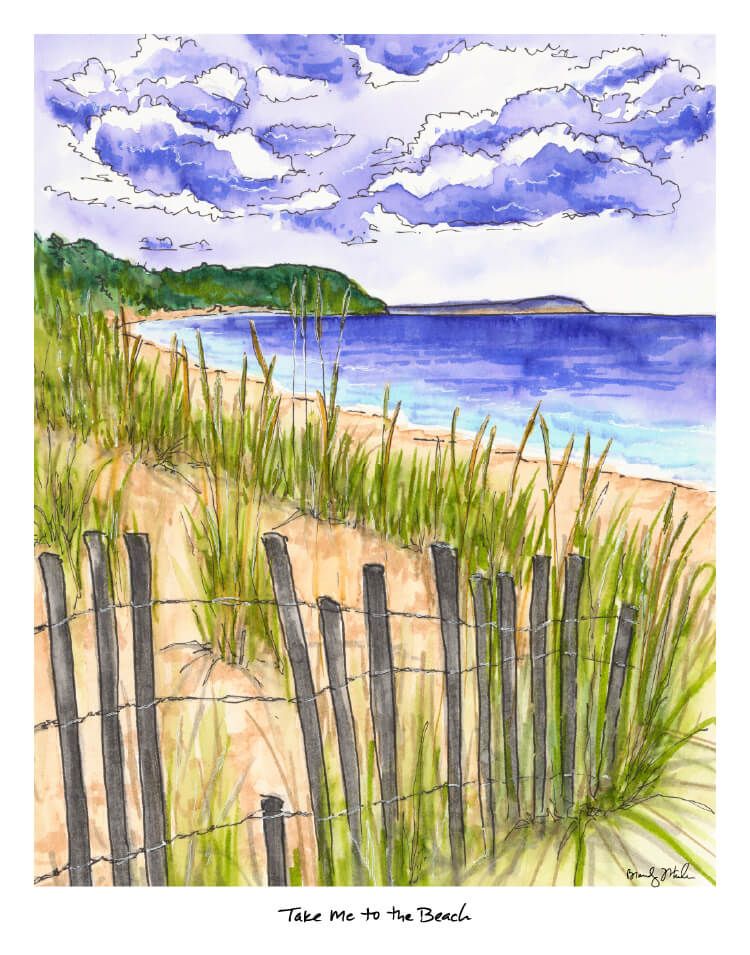 11x14 Print &quot;Take Me to the Beach&quot; by Brandy Wheeler