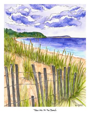 11x14 Print &quot;Take Me to the Beach&quot; by Brandy Wheeler