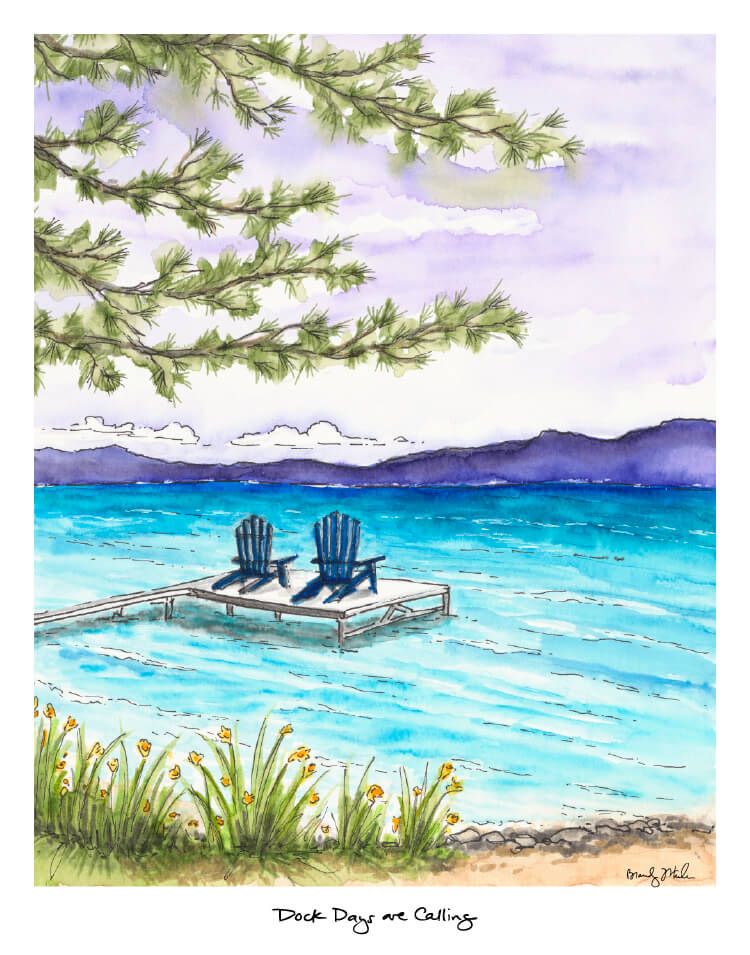 8x10 Print &quot;Dock Days are Calling&quot; by Brandy Wheeler