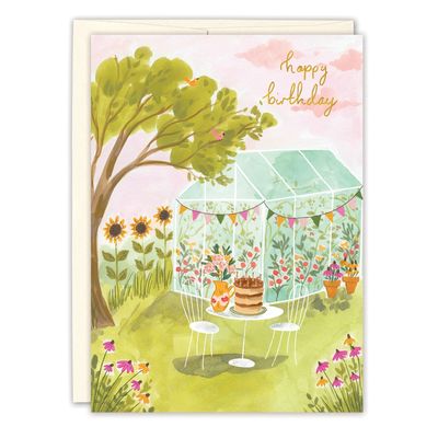 Greenhouse Garden Party | Birthday Card