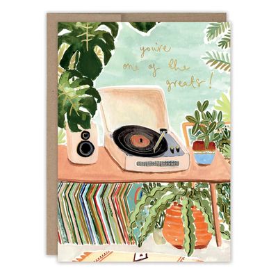 Record Player One of the Greats | Birthday Card