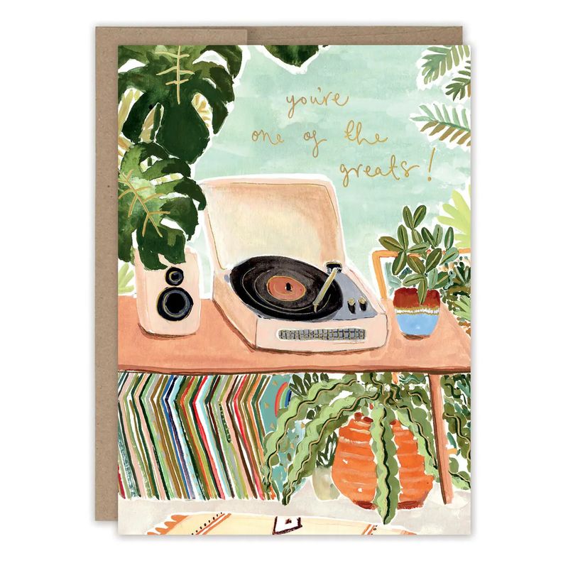 Record Player One of the Greats | Birthday Card