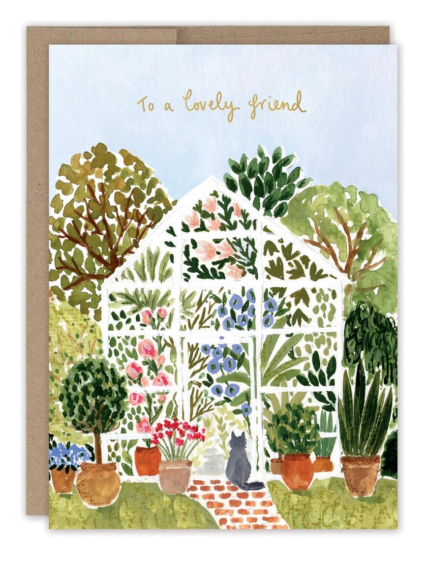To A Lovely Friend Green House | Birthday Card