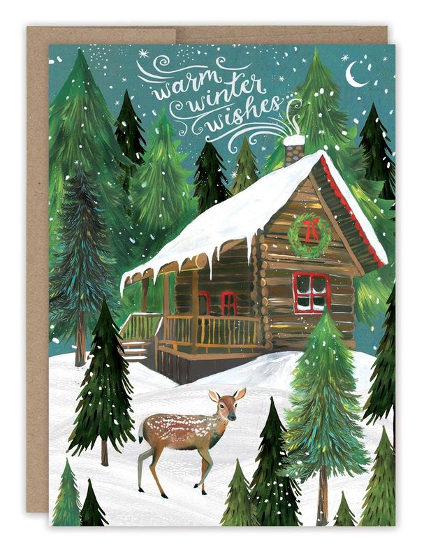 Winter Cabin | Holiday Card