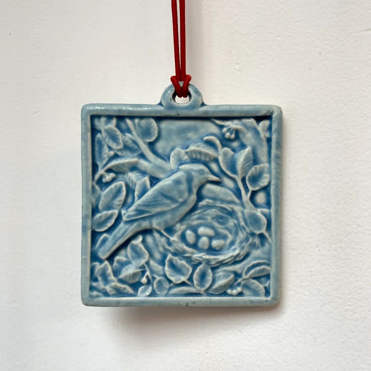 Blue Jay Bird Ceramic Ornament - Freshwater Blue
