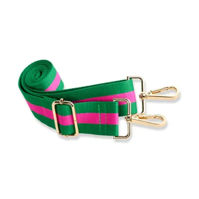 Hydrobag HANDLE -Kelly Green with Pink and Green Striped Strap