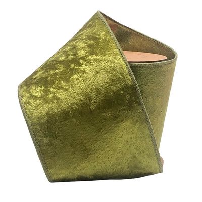 4&quot; Reversible Velvet/Lurex Wired Ribbon