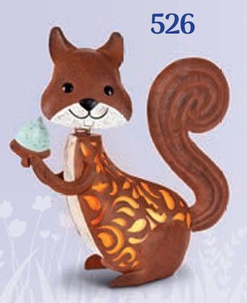 15.75in Solar Metal Squirrel