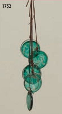 29.5in HANDBLOWN GLASS WIND CHIME - GREEN