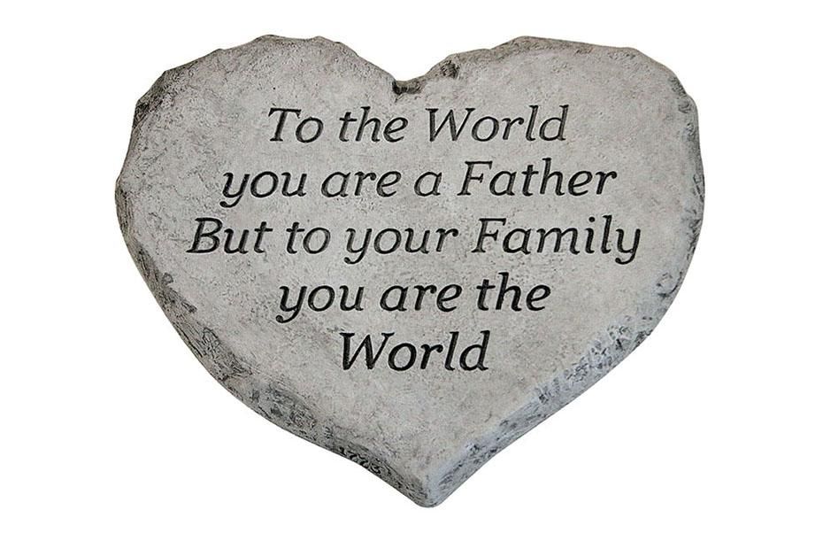 STEPPING STONE  HEART - TO THE WORLD - FATHER