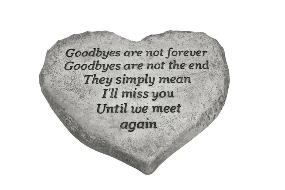 STEPPING STONE  HEART -GOODBYES ARE NOT FOREVER