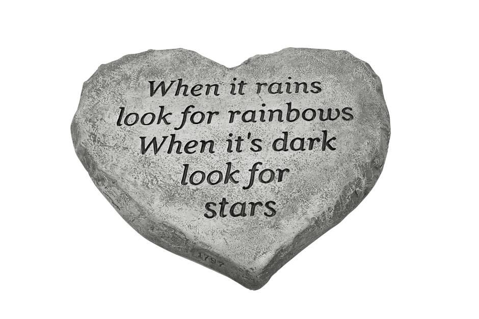 STEPPING STONE  HEART - WHEN IT RAINS LOOK FOR RAINBOWS