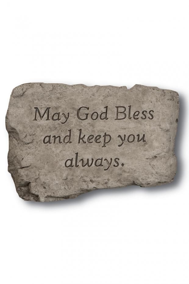 STEPPING STONE 10IN - MAY GOD BLESS AND KEEP YOU