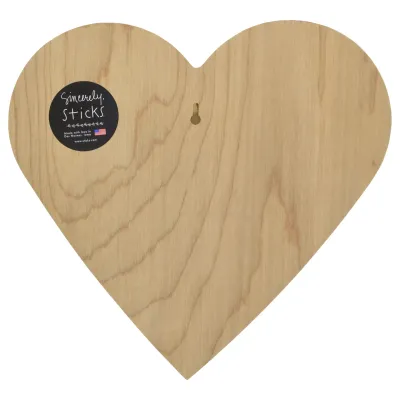 "UP NORTH LOVE" - WOOD WALL PLAQUE HEART SHAPED