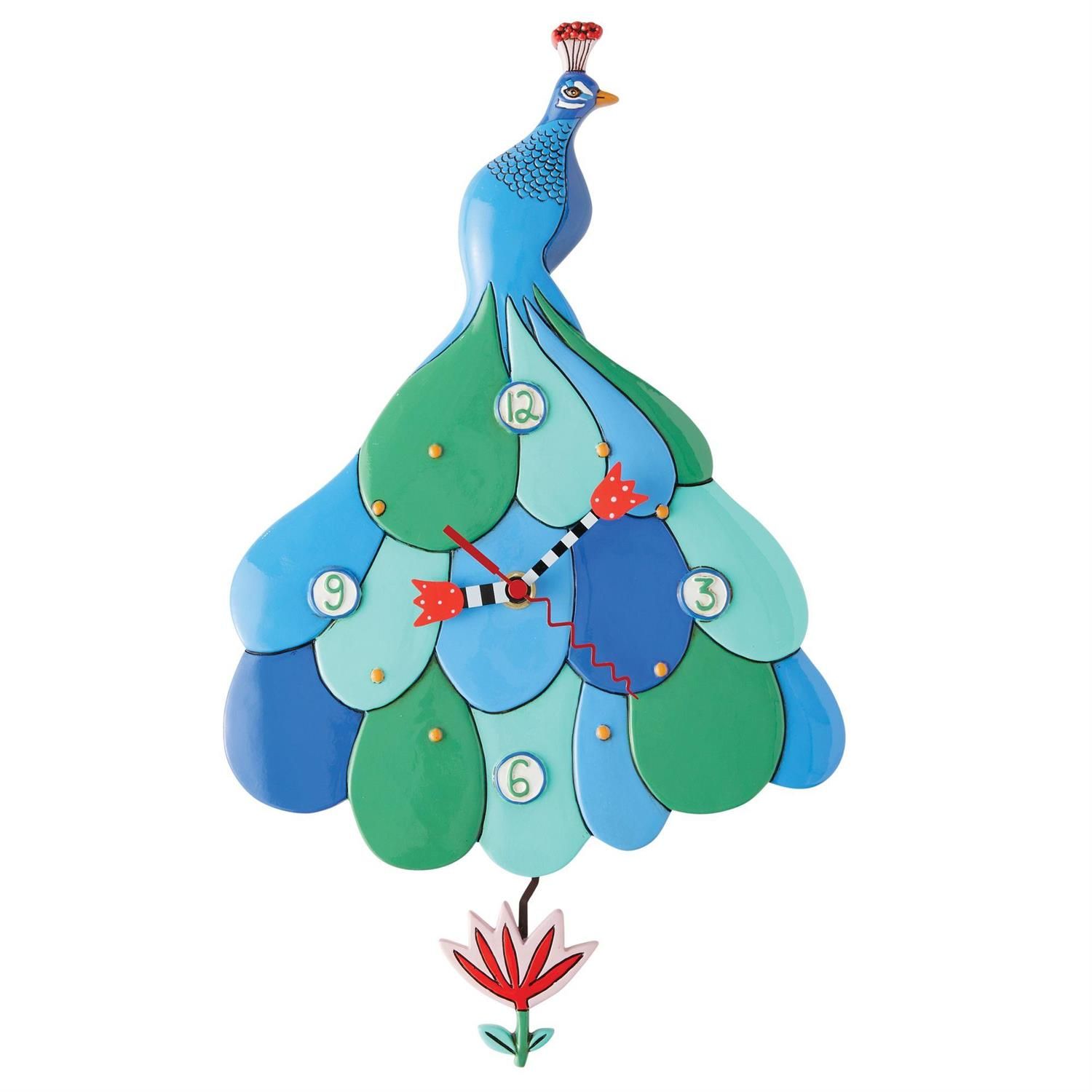 CLOCK PRISCILLA PEACOCK