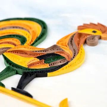 QUILLED GREETING CARD ROOSTER WEATHERVANE