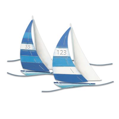 SAILBOATS DUO BLUE TONE
