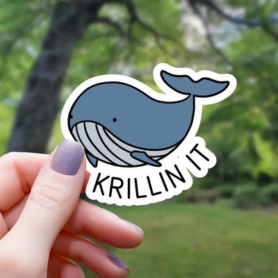 KRILLIN IT WHALE STICKER