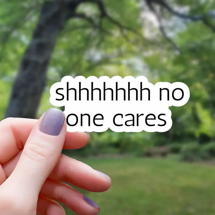 SHHHHH NO ONE CARES STICKER