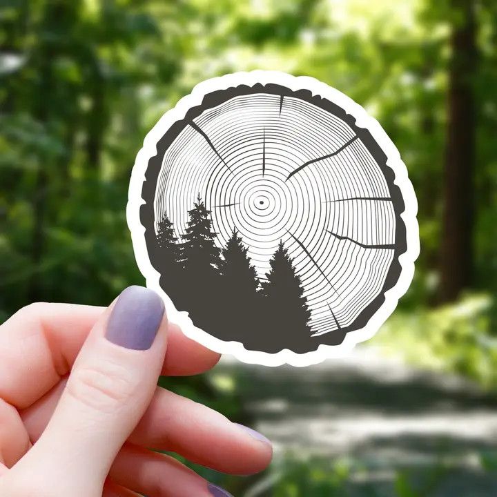 TREE CROSSCUT STICKER