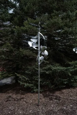 WINDSCULPTURE DOUBLE HELIX - STAINLESS STEEL &amp; ALUMINUM