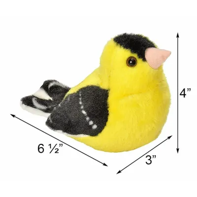 Audubon II American Goldfinch Stuffed Animal 5.5"