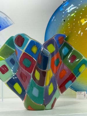 WENDY LARGE FOLDED GLASS VASE