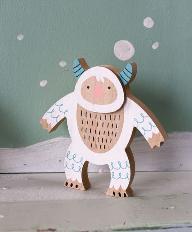 Yukon Yeti Wooden Figurine