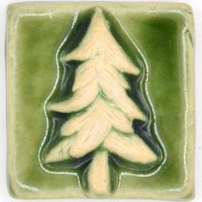 2x2 Tile Pine Tree Green