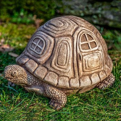 TRAVELING TURTLE STONE STATUE