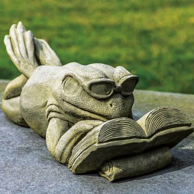 SUMMER SCHOOL FROG STONE STATUE
