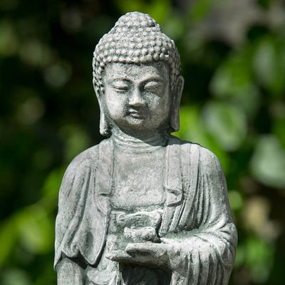 STANDING LOTUS BUDDHA IN ALPINE STONE